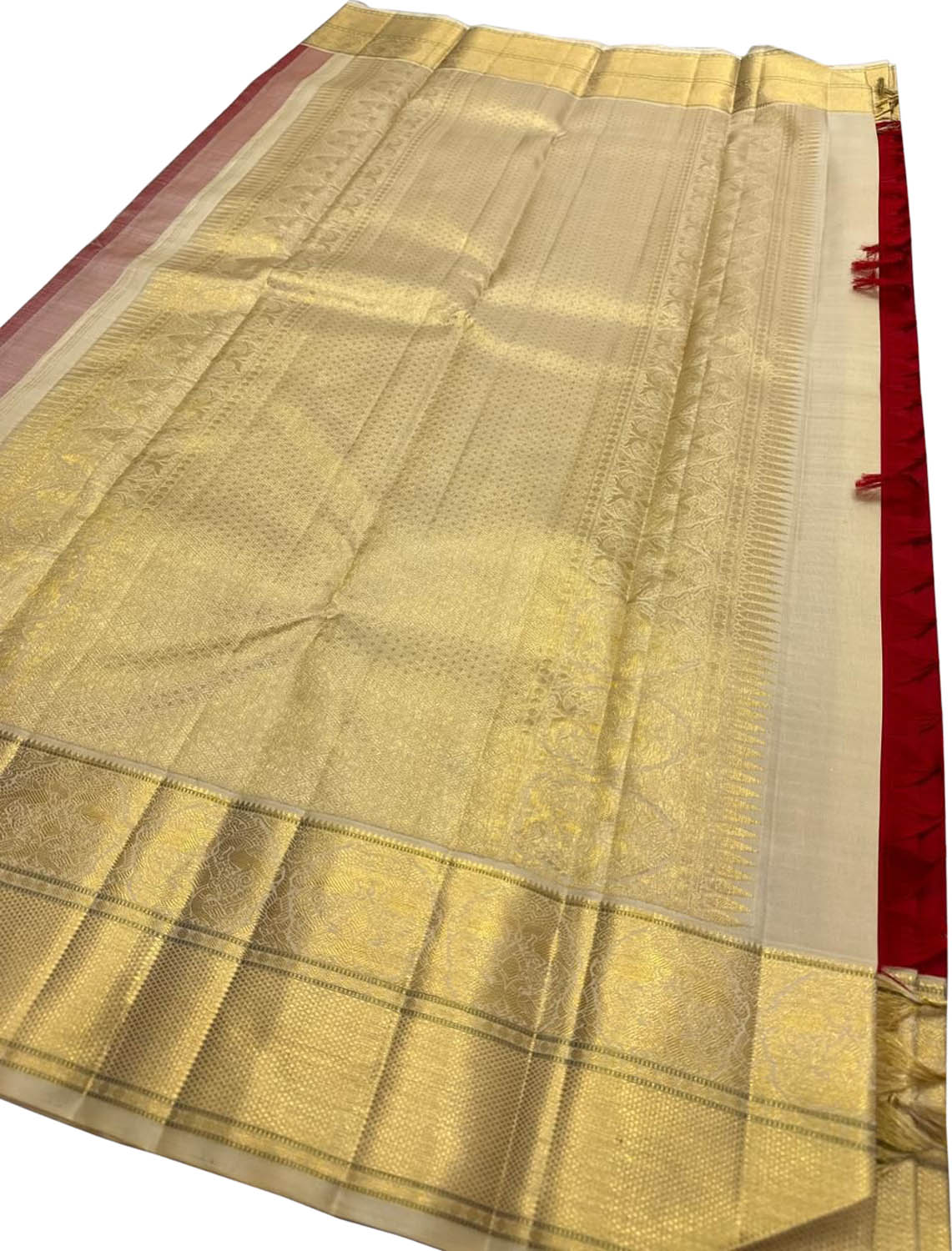 Exquisite Red Kanjeevaram Handloom Pure Silk Saree - Luxurion World