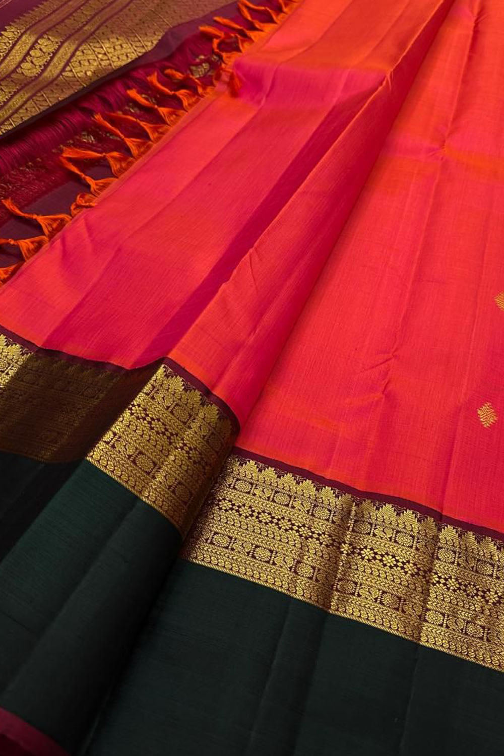 Exquisite Pink Kanjeevaram Handloom Pure Silk Saree - Luxurion World