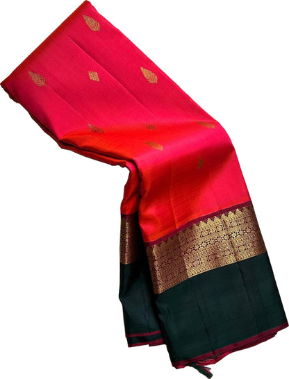 Exquisite Pink Kanjeevaram Handloom Pure Silk Saree - Luxurion World