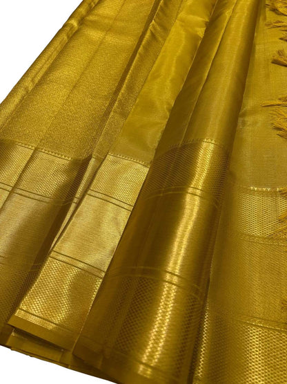 Green Handloom Kanjeevaram Pure Silk Saree - Luxurion World