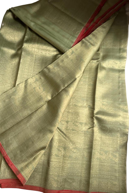 Pastel Kanjeevaram Handloom Pure Silk Saree - Luxurion World