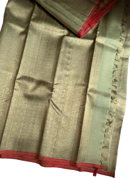 Pastel Kanjeevaram Handloom Pure Silk Saree - Luxurion World
