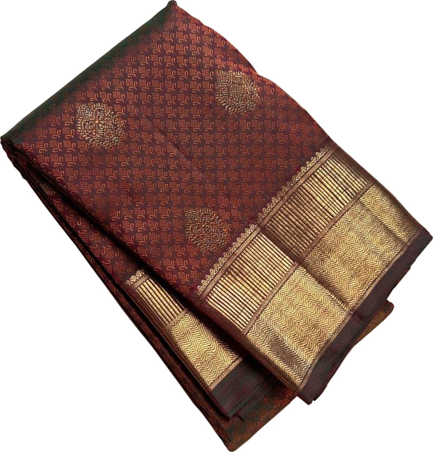 Exquisite Maroon Kanjeevaram Handloom Pure Silk Saree - Luxurion World