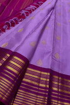 Exquisite Purple Handloom Kanjeevaram Pure Silk Saree - Luxurion World