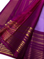 Exquisite Purple Handloom Kanjeevaram Pure Silk Saree - Luxurion World