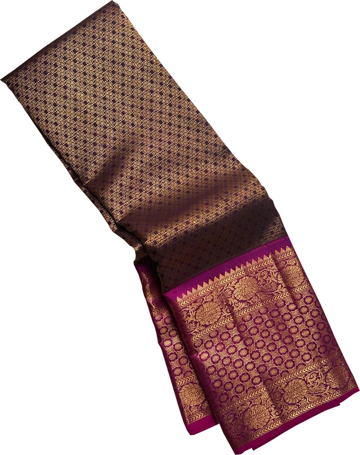 Exquisite Purple Handloom Kanjeevaram Pure Silk Saree - Luxurion World