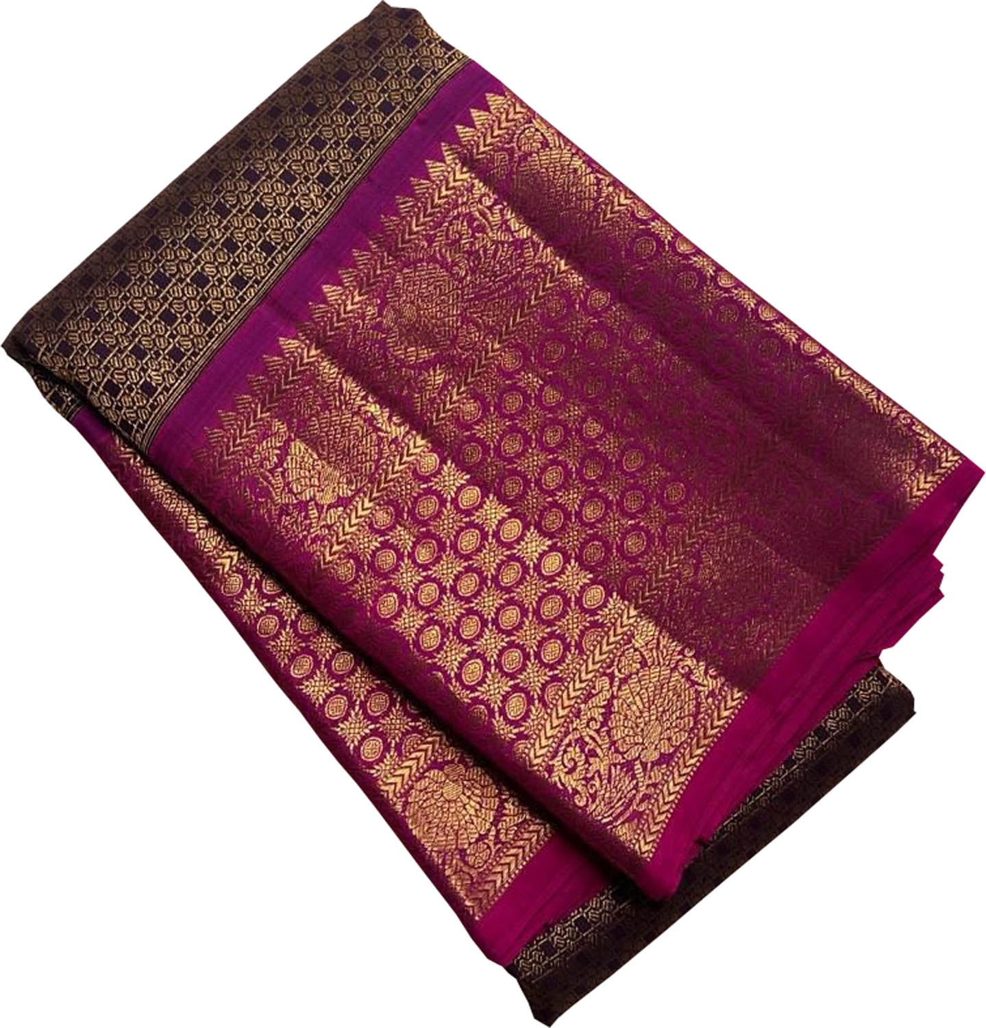 Exquisite Purple Handloom Kanjeevaram Pure Silk Saree - Luxurion World