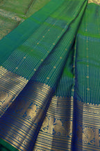 Green Handloom Kanjeevaram Pure Silk Saree - Luxurion World