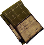 Green Handloom Kanjeevaram Pure Silk Saree - Luxurion World