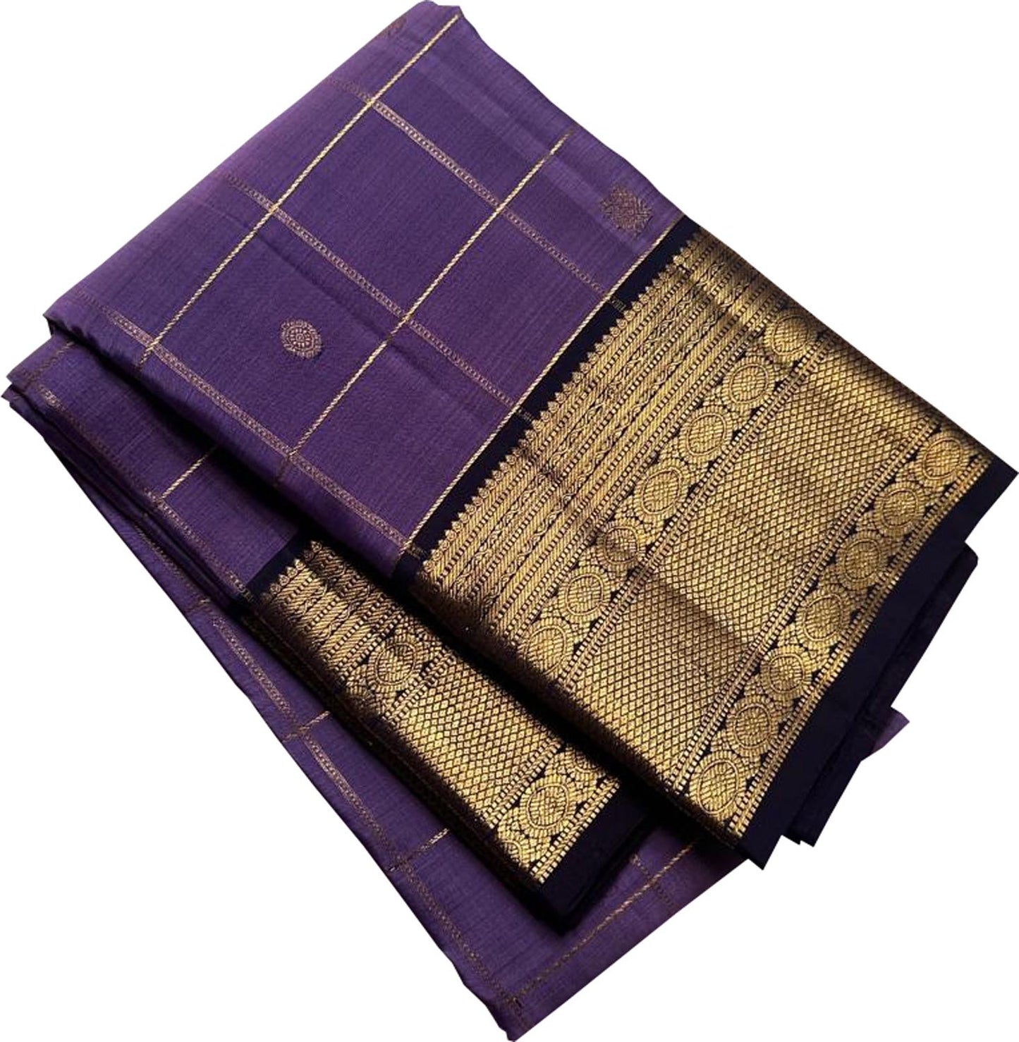 Exquisite Purple Handloom Kanjeevaram Pure Silk Saree - Luxurion World