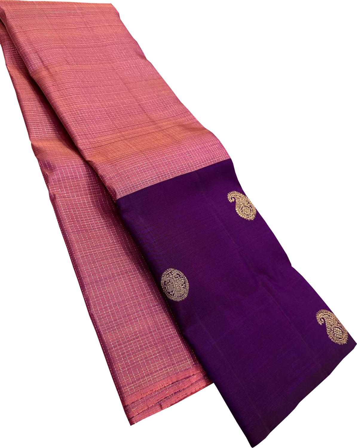 Exquisite Pink Handloom Kanjeevaram Pure Silk Saree - Luxurion World