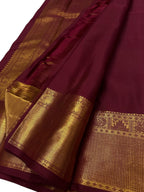 Exquisite Maroon Handloom Kanjeevaram Silk Saree - Luxurion World