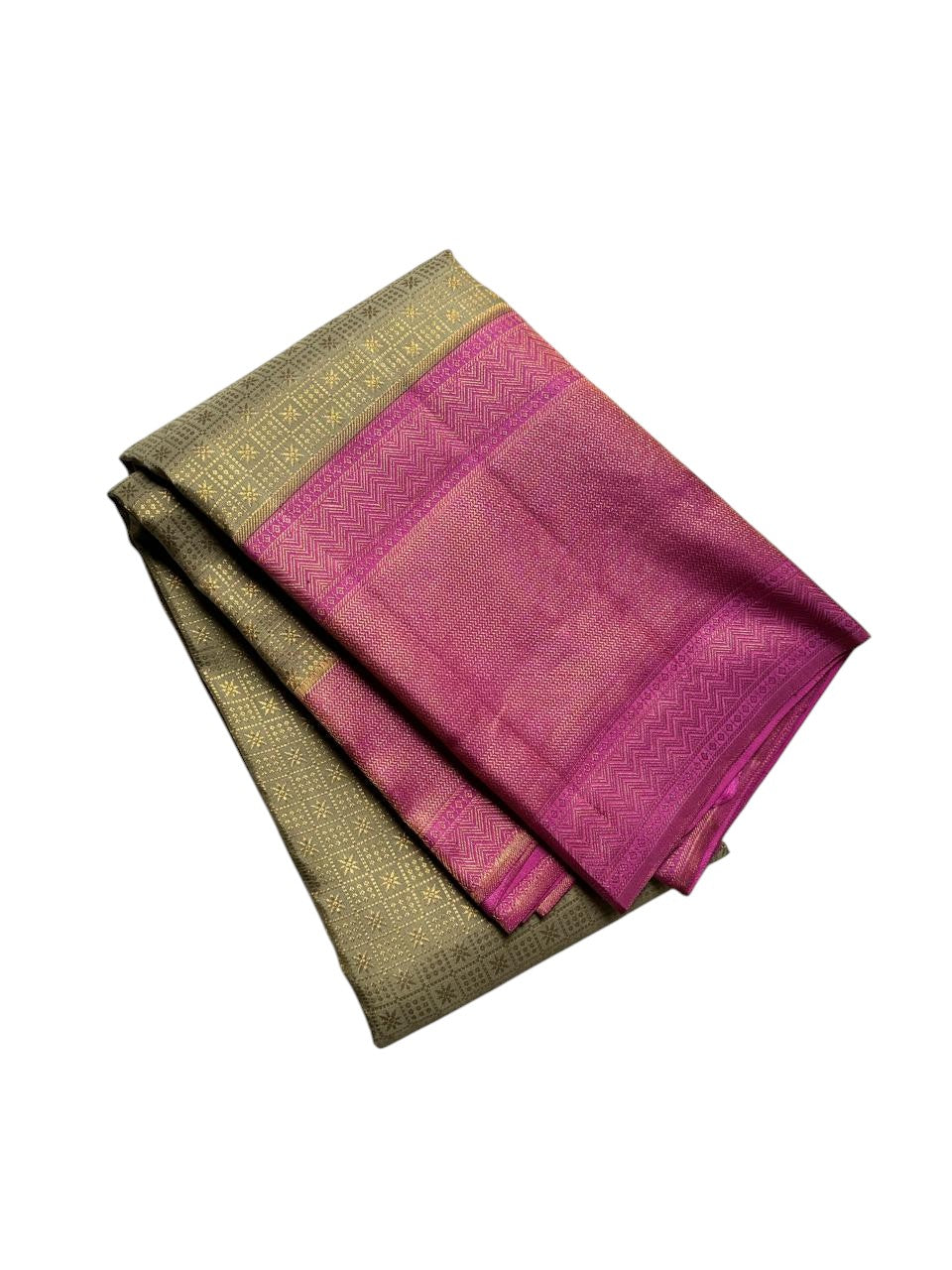 Exquisite Golden Handloom Kanjeevaram Silk Saree - Luxurion World
