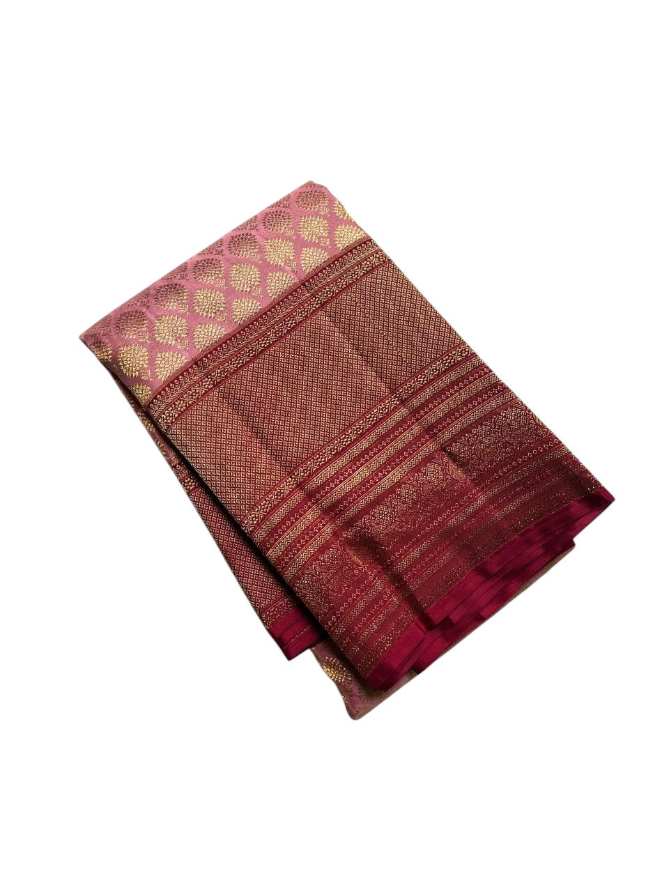 Exquisite Pink Handloom Kanjeevaram Silk Saree - Luxurion World