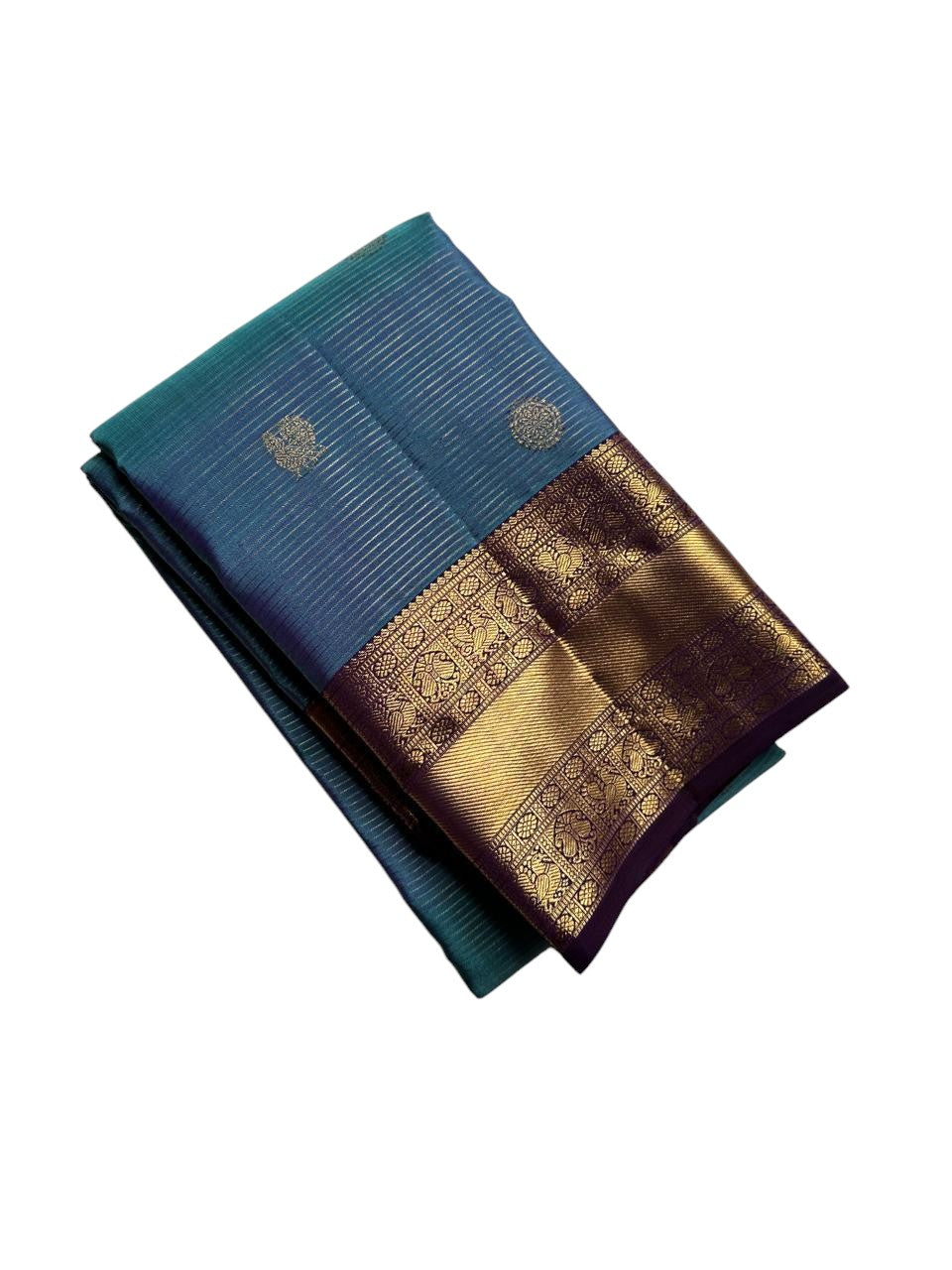 Royal Blue Handloom Kanjeevaram Silk Saree - Luxurion World