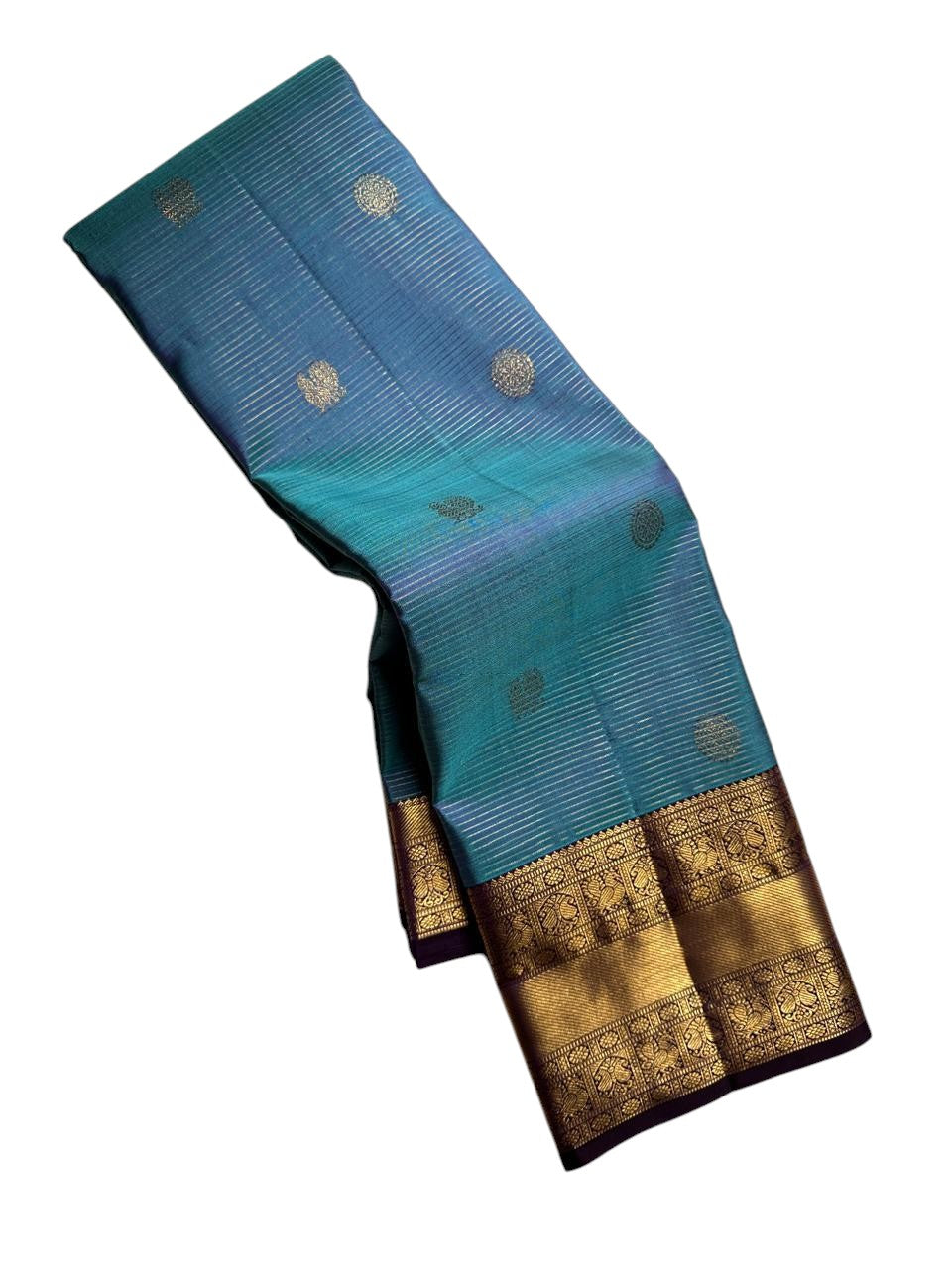 Royal Blue Handloom Kanjeevaram Silk Saree - Luxurion World