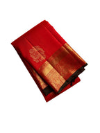 Exquisite Red Handloom Kanjeevaram Silk Saree - Luxurion World