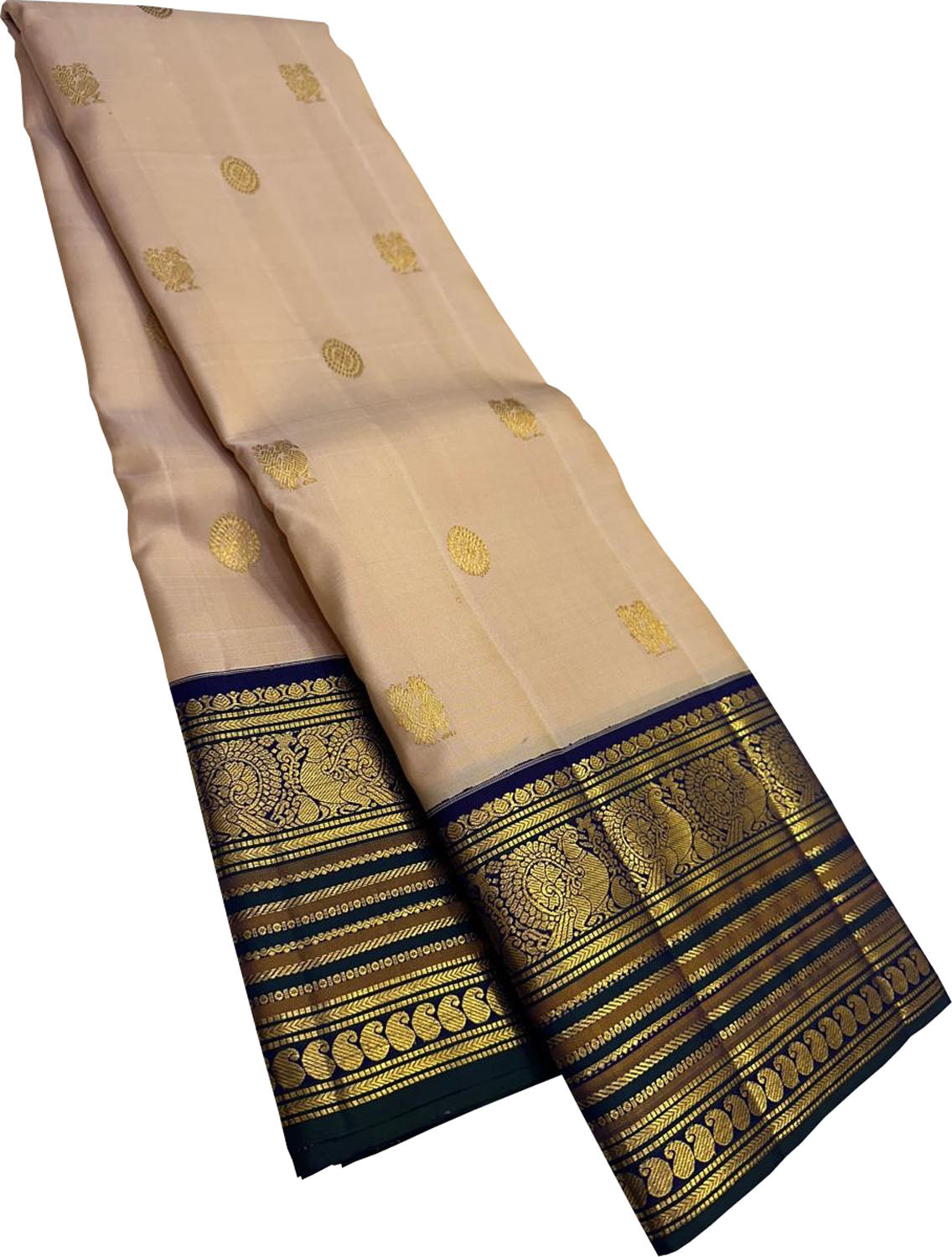 Pastel Handloom Kanjeevaram Pure Silk Saree - Luxurion World