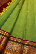 Green Handloom Kanjeevaram Pure Silk Saree - Elegant Choice - Luxurion World