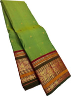 Green Handloom Kanjeevaram Pure Silk Saree - Elegant Choice - Luxurion World