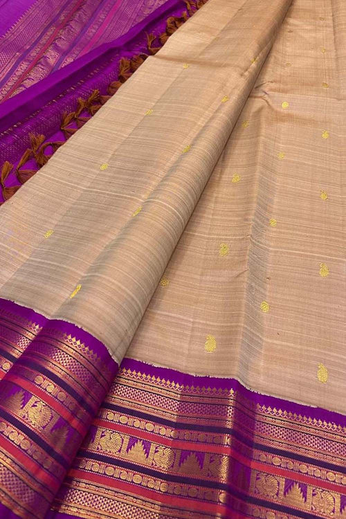 Pastel Handloom Kanjeevaram Pure Silk Saree - Luxurion World