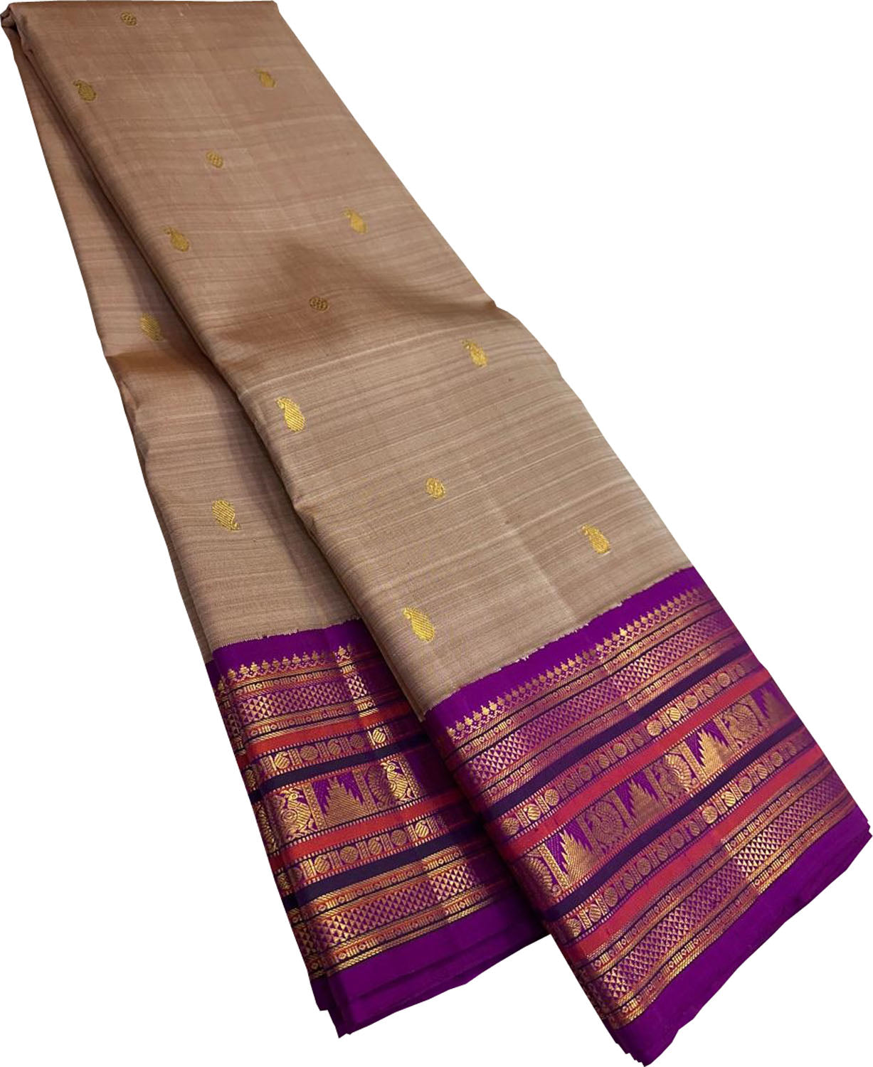Pastel Handloom Kanjeevaram Pure Silk Saree - Luxurion World