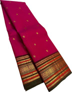 Exquisite Pink Handloom Kanjeevaram Pure Silk Saree - Luxurion World