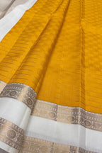 Yellow Pure Kanjeevaram Silk Handloom Saree
