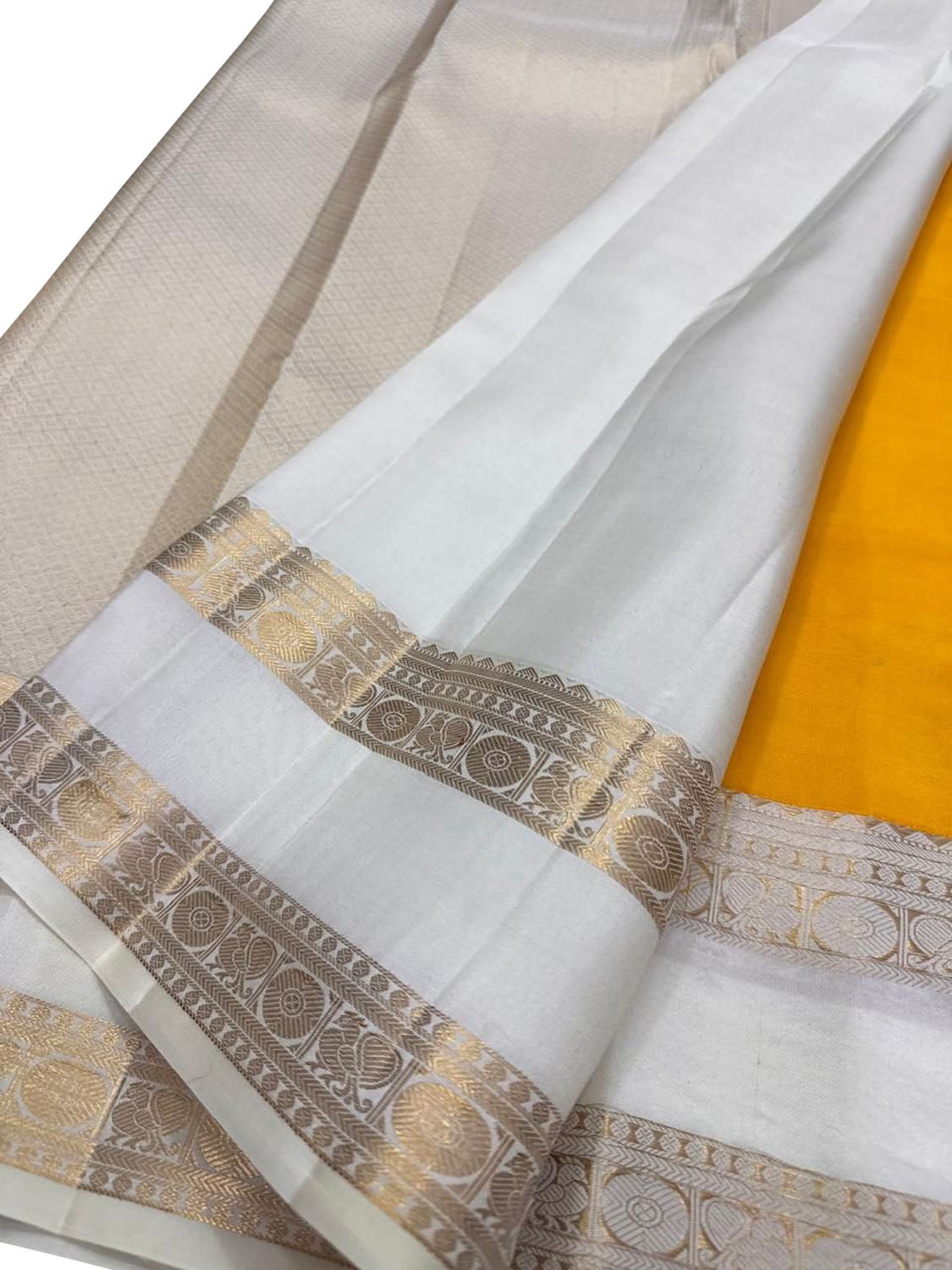 Yellow Pure Kanjeevaram Silk Handloom Saree