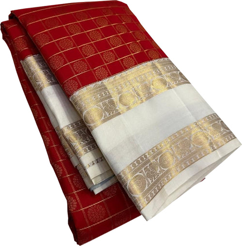 Red Pure Kanjeevaram Silk Handloom Saree