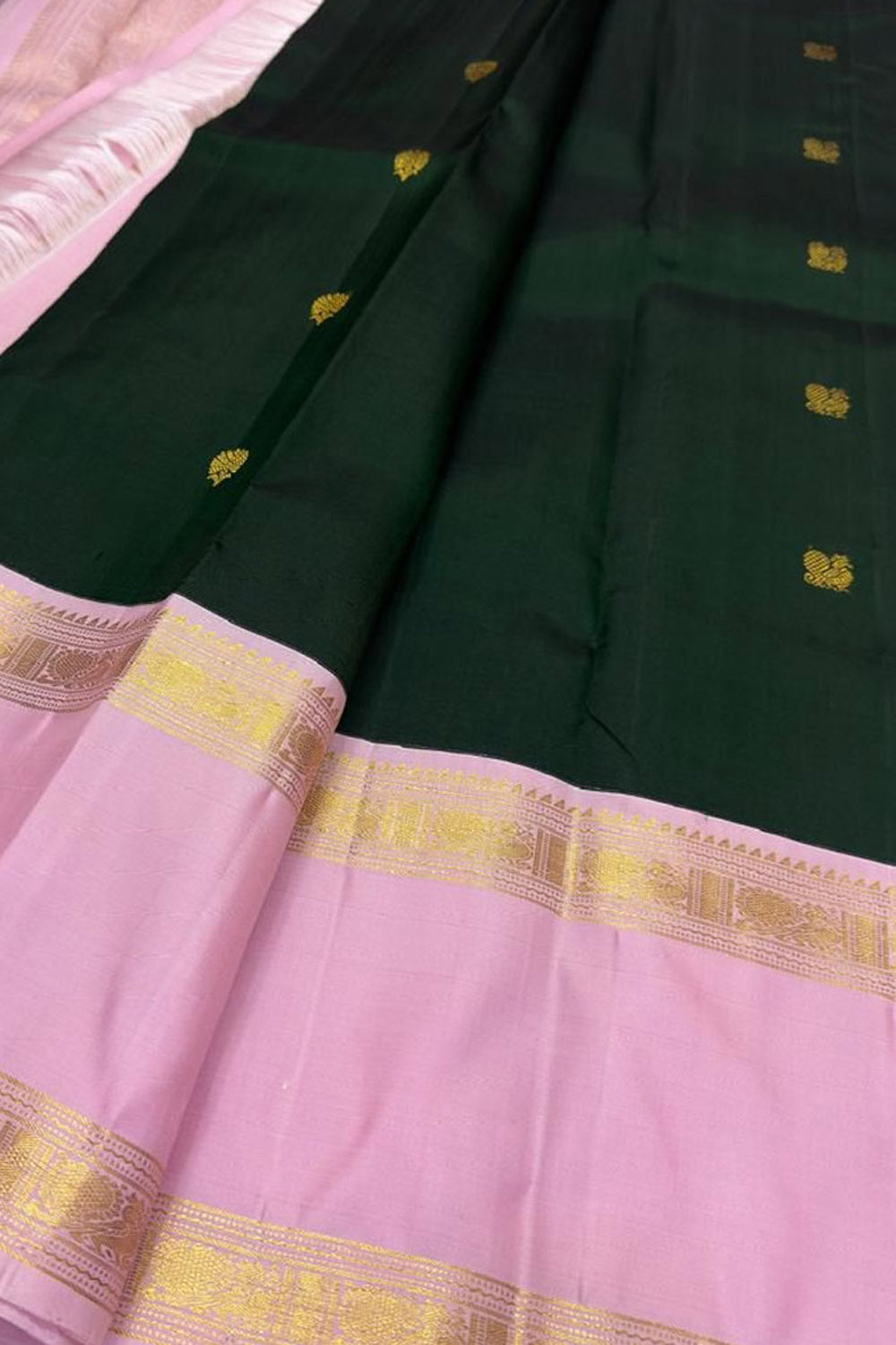 Green Pure Kanjeevaram Silk Handloom Saree