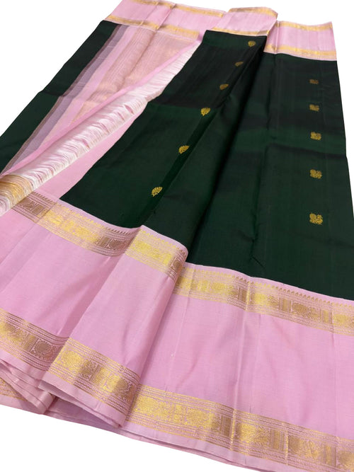 Green Pure Kanjeevaram Silk Handloom Saree
