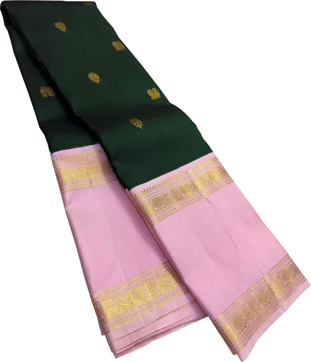 Green Pure Kanjeevaram Silk Handloom Saree