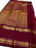 Maroon Pure Kanjeevaram Silk Handloom Saree