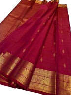 Pink Pure Kanjeevaram Silk Handloom Saree