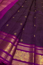 Purple Handloom Kanjeevaram Pure Silk Saree