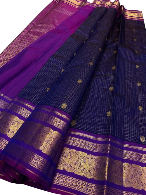 Blue Handloom Kanjeevaram Pure Silk Saree