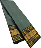 Grey Handloom Kanjeevaram Pure Silk Saree