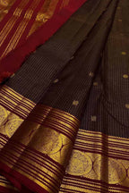 Maroon Handloom Kanjeevaram Pure Silk Saree