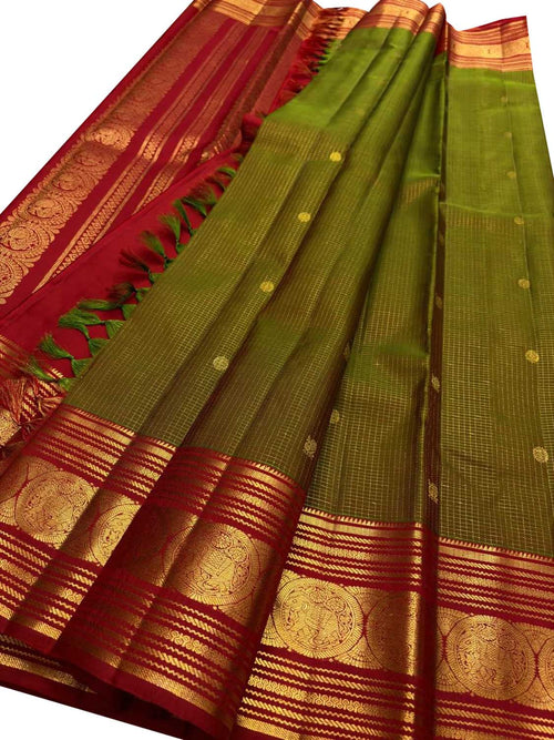 Green Handloom Kanjeevaram Pure Silk Saree