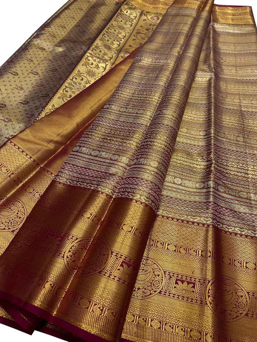 Golden Handloom Kanjeevaram Pure Silk Saree