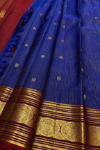 Blue Handloom Kanjeevaram Pure Silk Saree