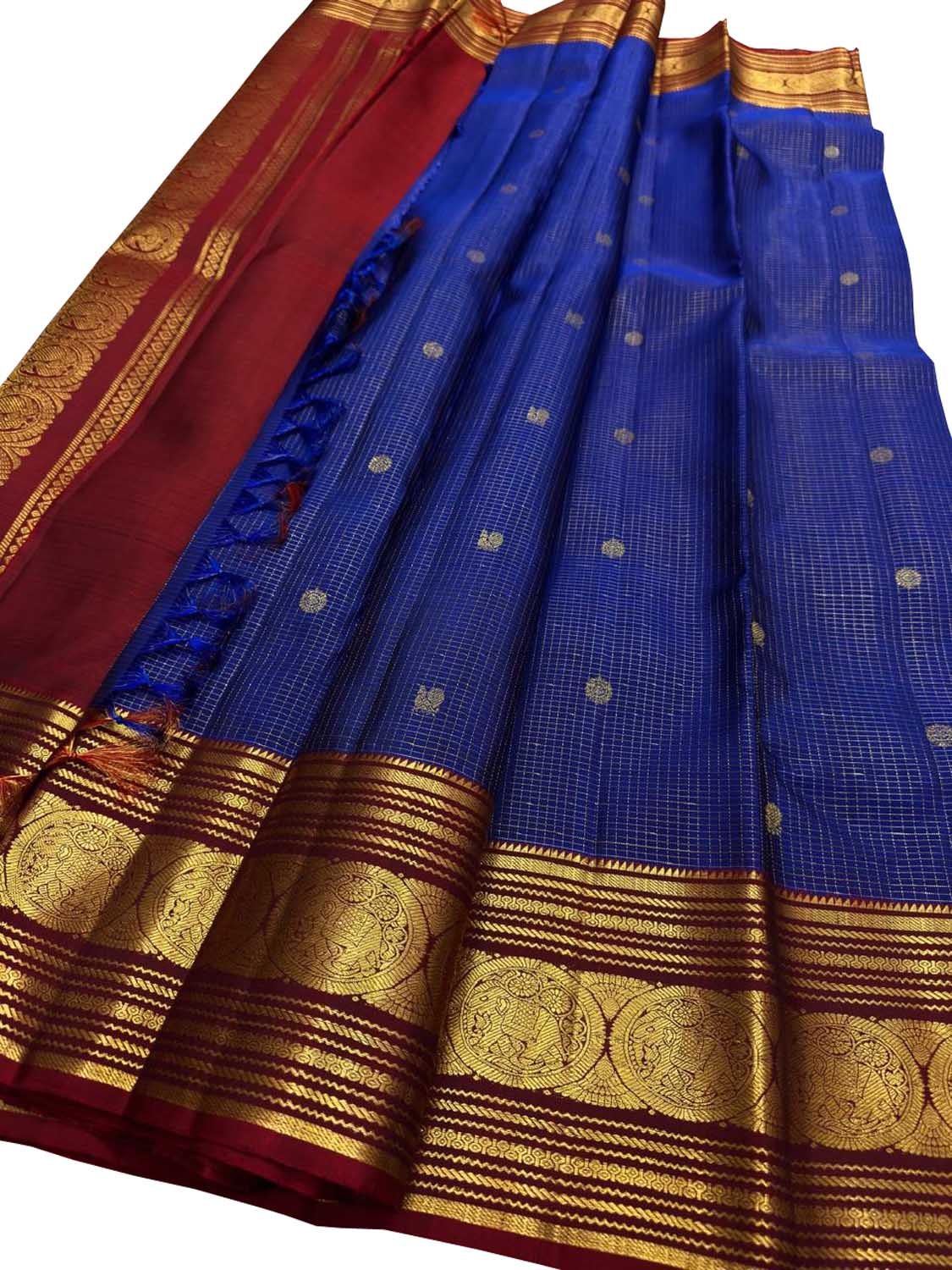 Blue Handloom Kanjeevaram Pure Silk Saree