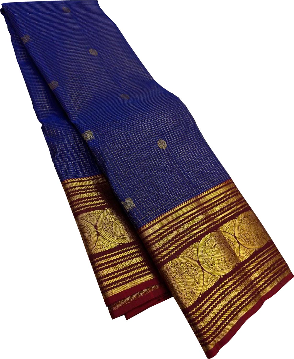Blue Handloom Kanjeevaram Pure Silk Saree