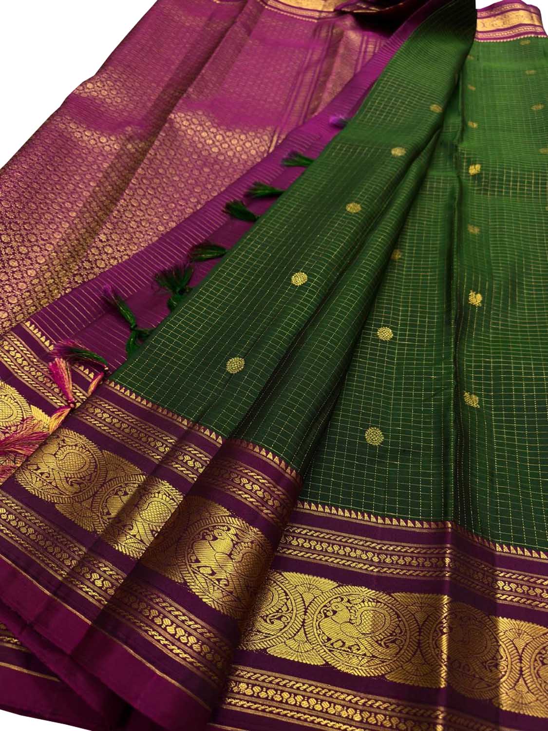 Green Handloom Kanjeevaram Pure Silk Saree