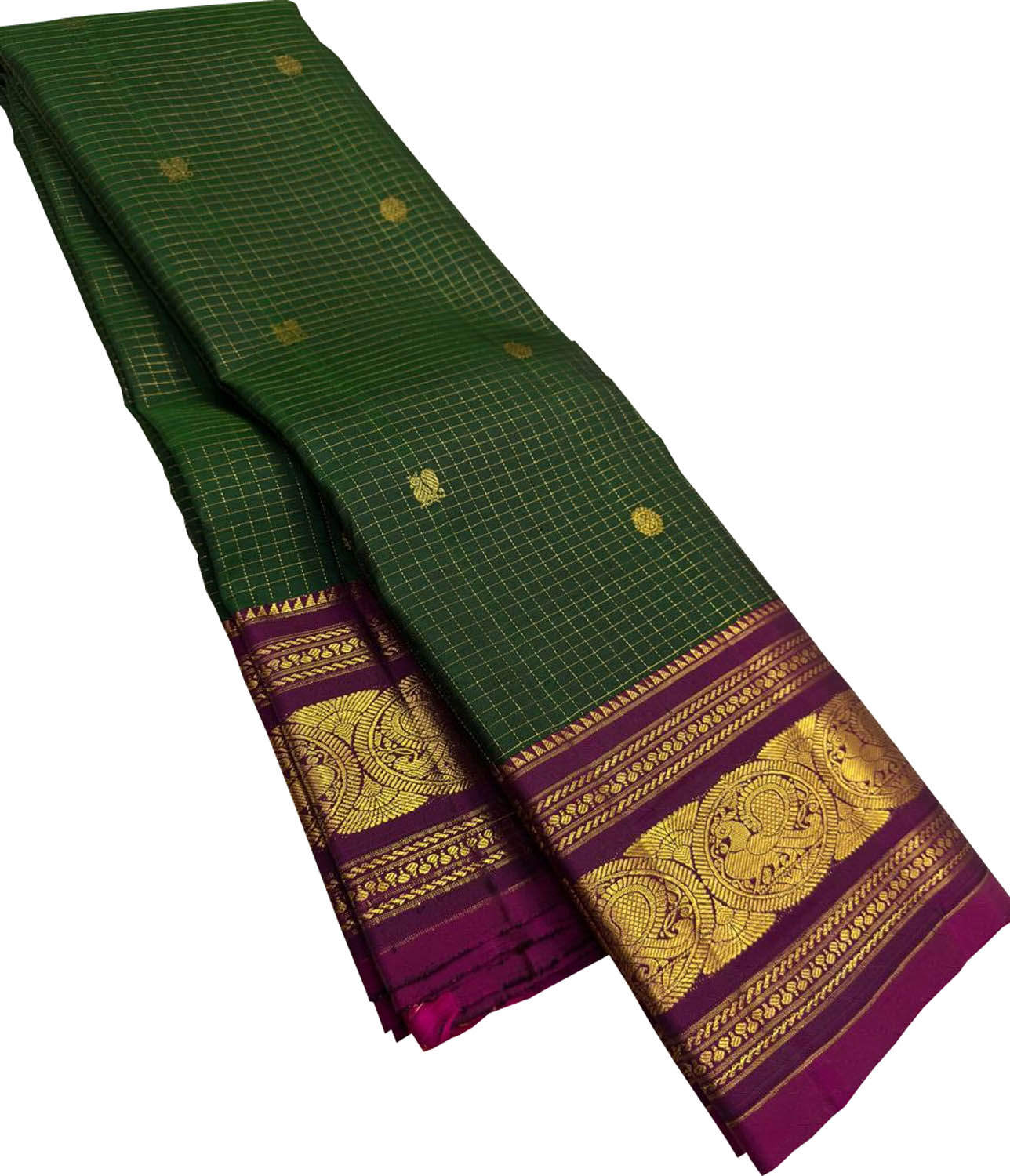Green Handloom Kanjeevaram Pure Silk Saree