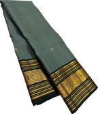 Grey Handloom Kanjeevaram Pure Silk Saree