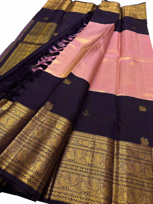 Pink Handloom Kanjeevaram Pure Silk Saree