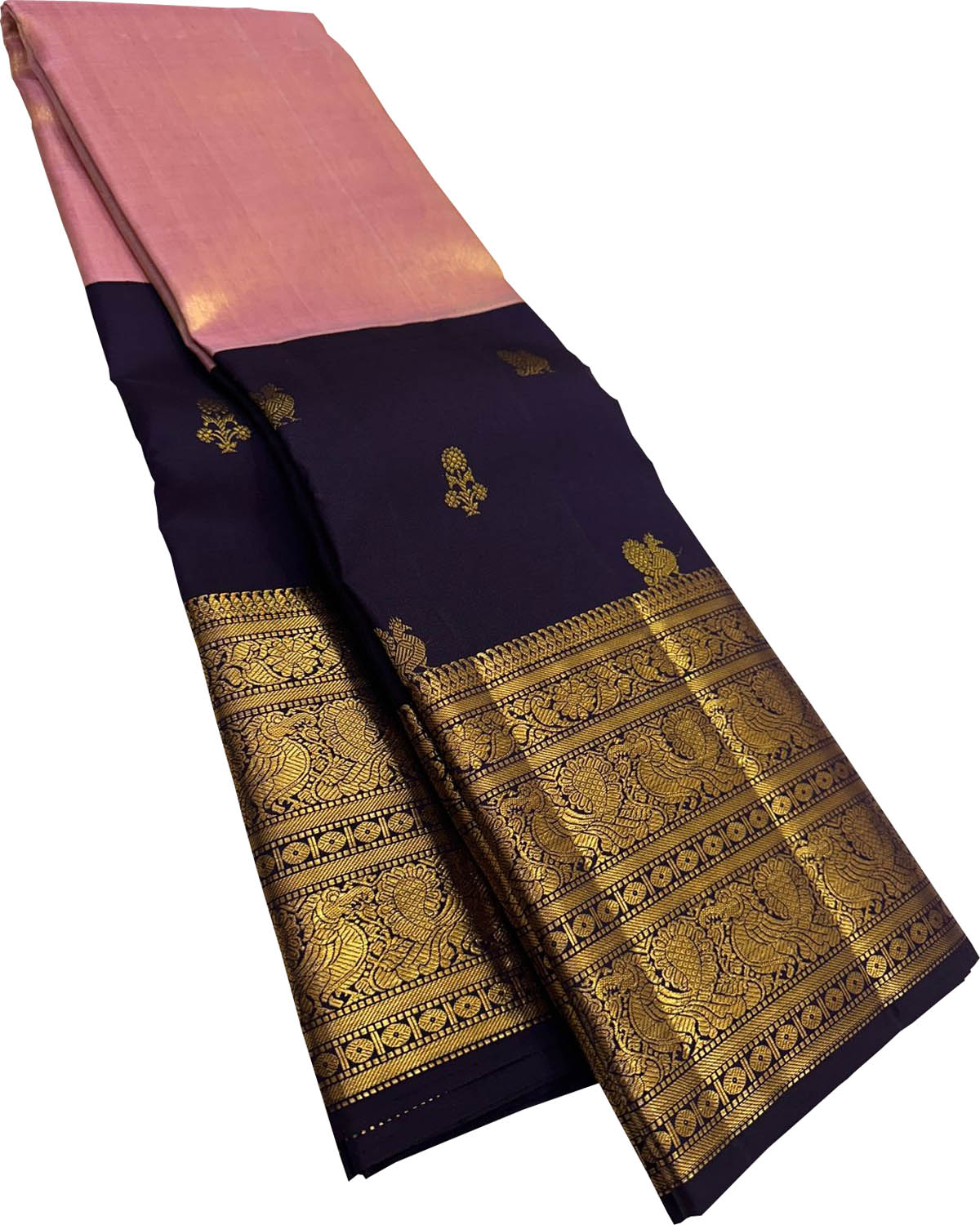 Pink Handloom Kanjeevaram Pure Silk Saree