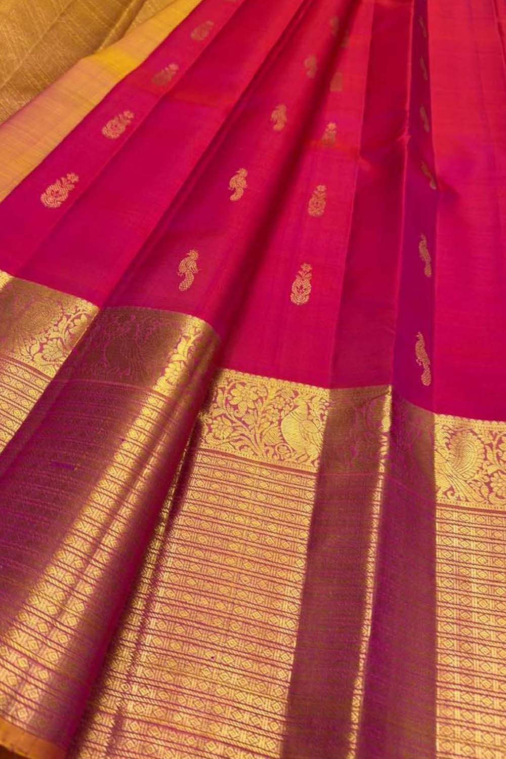Pink Handloom Kanjeevaram Pure Silk Saree